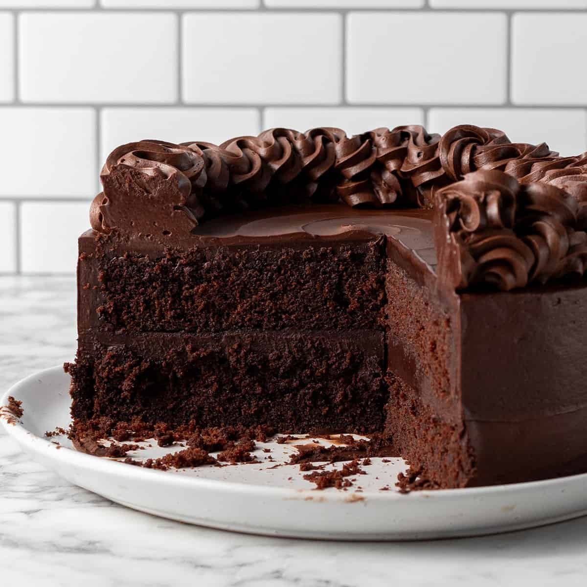 Chocolate fudge cake.